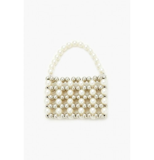 Faux Pearl Beaded Crossbody Bag Faux Pearl Beaded Crossbody Bag