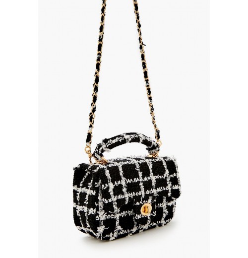 Tweed Grid Crossbody Bag Tweed Grid Crossbody Bag