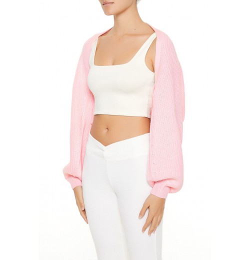 Balloon-Sleeve Shrug Sweater Balloon-Sleeve Shrug Sweater