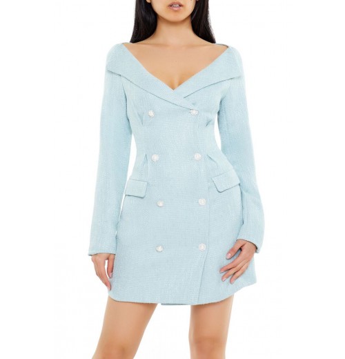 Tweed Double-Breasted Mini Dress Tweed Double-Breasted Mini Dress