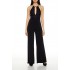 Lace Halter Wide-Leg Jumpsuit