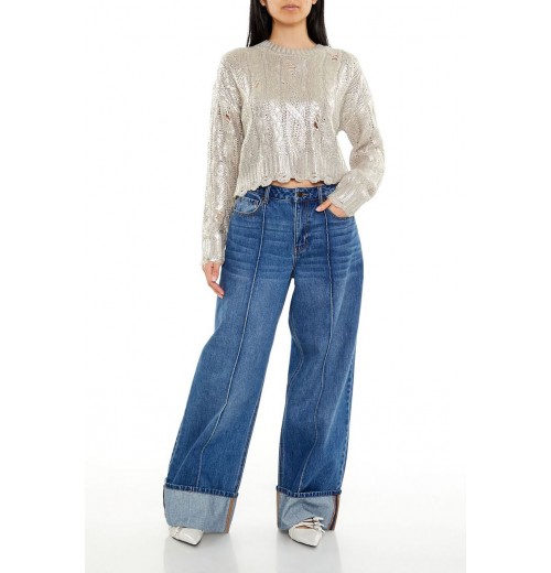 Metallic Cable Knit Sweater Metallic Cable Knit Sweater