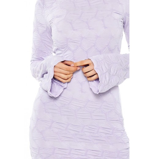 Textured Bell-Sleeve Mini Dress Textured Bell-Sleeve Mini Dress