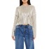 Metallic Cable Knit Sweater