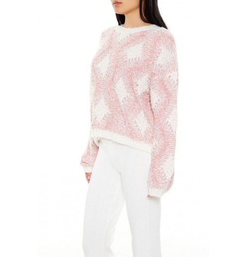Marled Diamond Knit Sweater Marled Diamond Knit Sweater