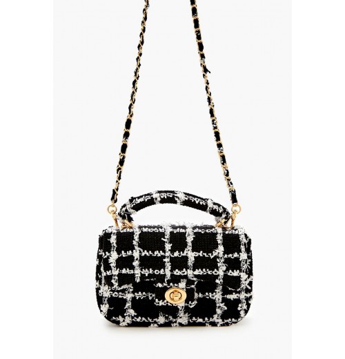 Tweed Grid Crossbody Bag Tweed Grid Crossbody Bag