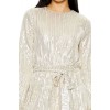 Sequin Long-Sleeve Mini Dress