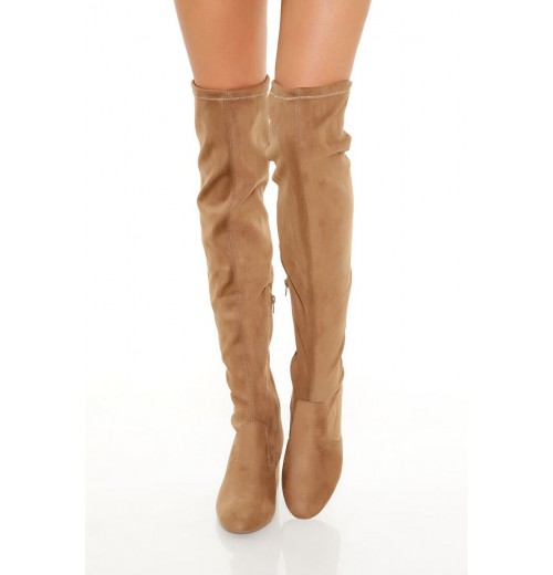 Faux Suede Over-the-Knee Boots Faux Suede Over-the-Knee Boots