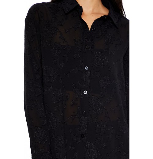 Lace-Trim Long-Sleeve Shirt Lace-Trim Long-Sleeve Shirt