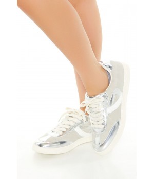 Metallic Low-Top Sneakers