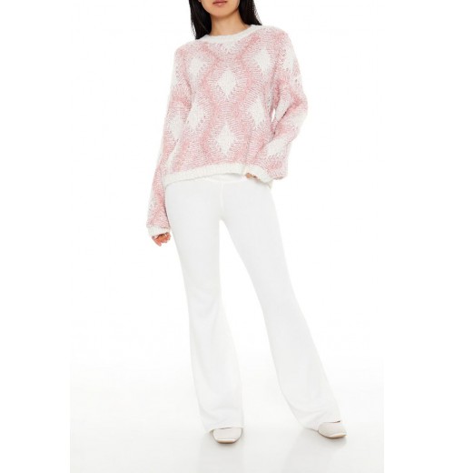 Marled Diamond Knit Sweater Marled Diamond Knit Sweater