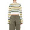 Striped Crochet Shrug Sweater Striped Crochet Shrug Sweater