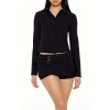 Twill Long-Sleeve Cropped Shirt Twill Long-Sleeve Cropped Shirt