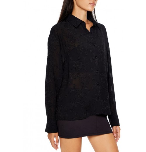 Lace-Trim Long-Sleeve Shirt Lace-Trim Long-Sleeve Shirt