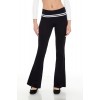 Striped Foldover Flare Leggings Striped Foldover Flare Leggings