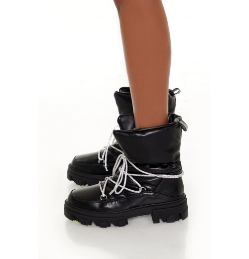 Glitter Lace-Up Booties Glitter Lace-Up Booties