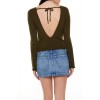 Ribbed Knit Plunge-Back Top Ribbed Knit Plunge-Back Top